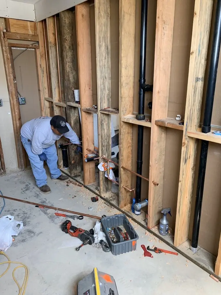 Commercial rough-in plumbing for Water Heater Replacement in Shaw